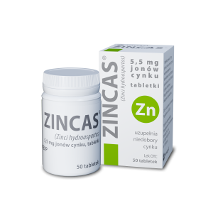 Zincas 5,5 mg jonów cynku, tabletki - 50 szt.