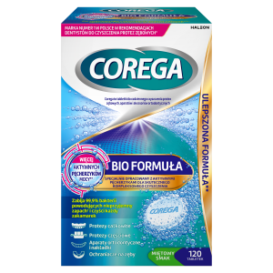 COREGA Bio Formuła Tabletki do czyszczenia protez zębowych - 120 szt.