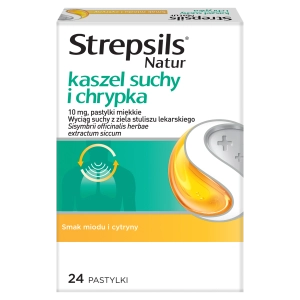 STREPSILS Natur Kaszel suchy i chrypka, pastylki - 24 szt.