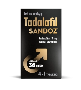 Tadalafil Sandoz 10mg, tabletki powlekane - 4 szt.